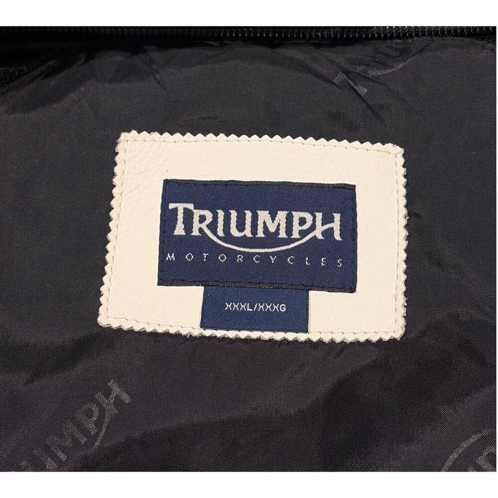 Triumph Tritex Motorcycle Winter Jacket Removable Quilted Lining Pads Men 3XL - Picture 3 of 13